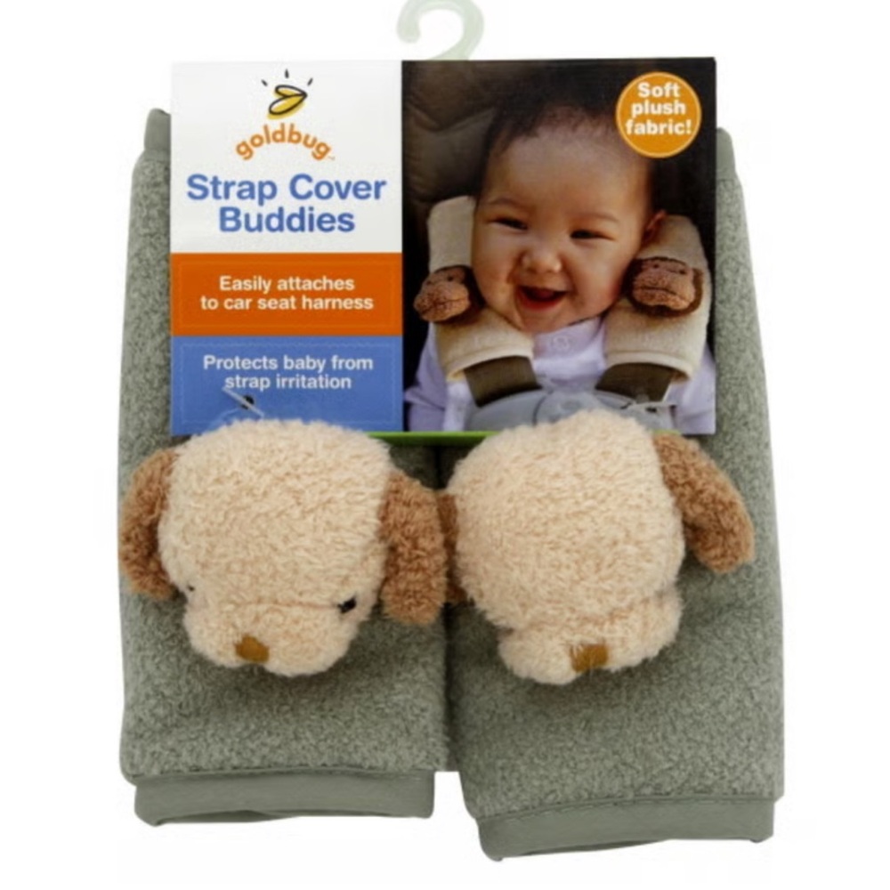 Goldbug Baby Strap Cover Buddies with Plush Puppies